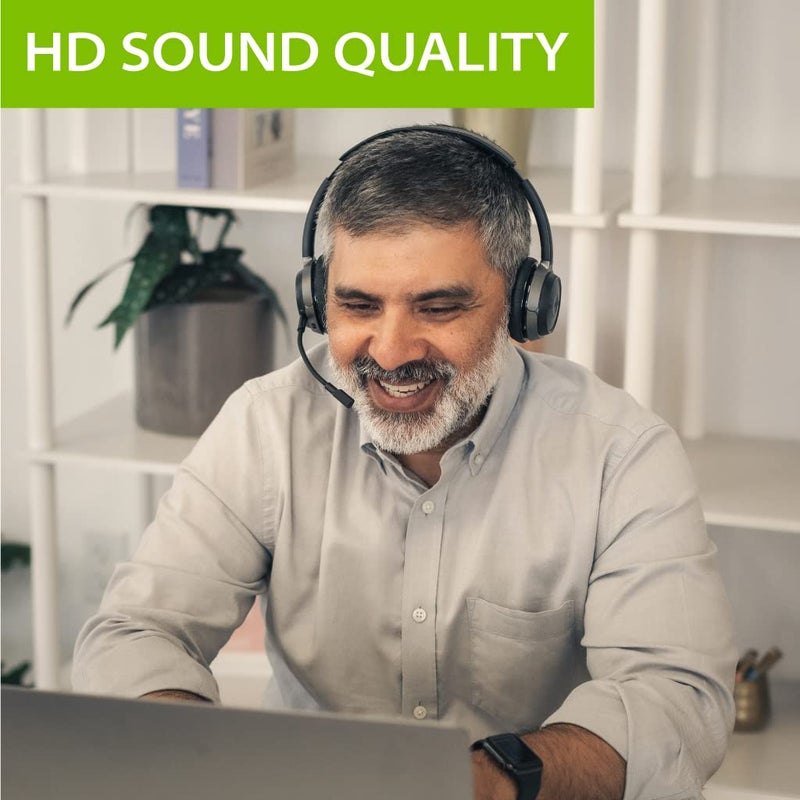Avantree سماعة أفتانري ألتو كلير aptX HD بلوتوث مع ميكروفون، وظيفة كتم، حديث واضح، موسيقى هاي فاي، زمن تأخير منخفض، سماعات لاسلكية مع قاعدة شحن للكمبيوتر، PC، لابتوب، سكايب، تلفاز - Image 2